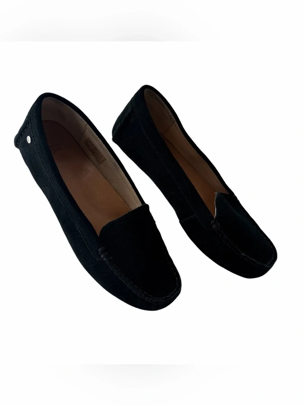 UGG Milana Driver Loafers Black Suede Preppy Minimalist Quiet Luxe Women’s Sz 7